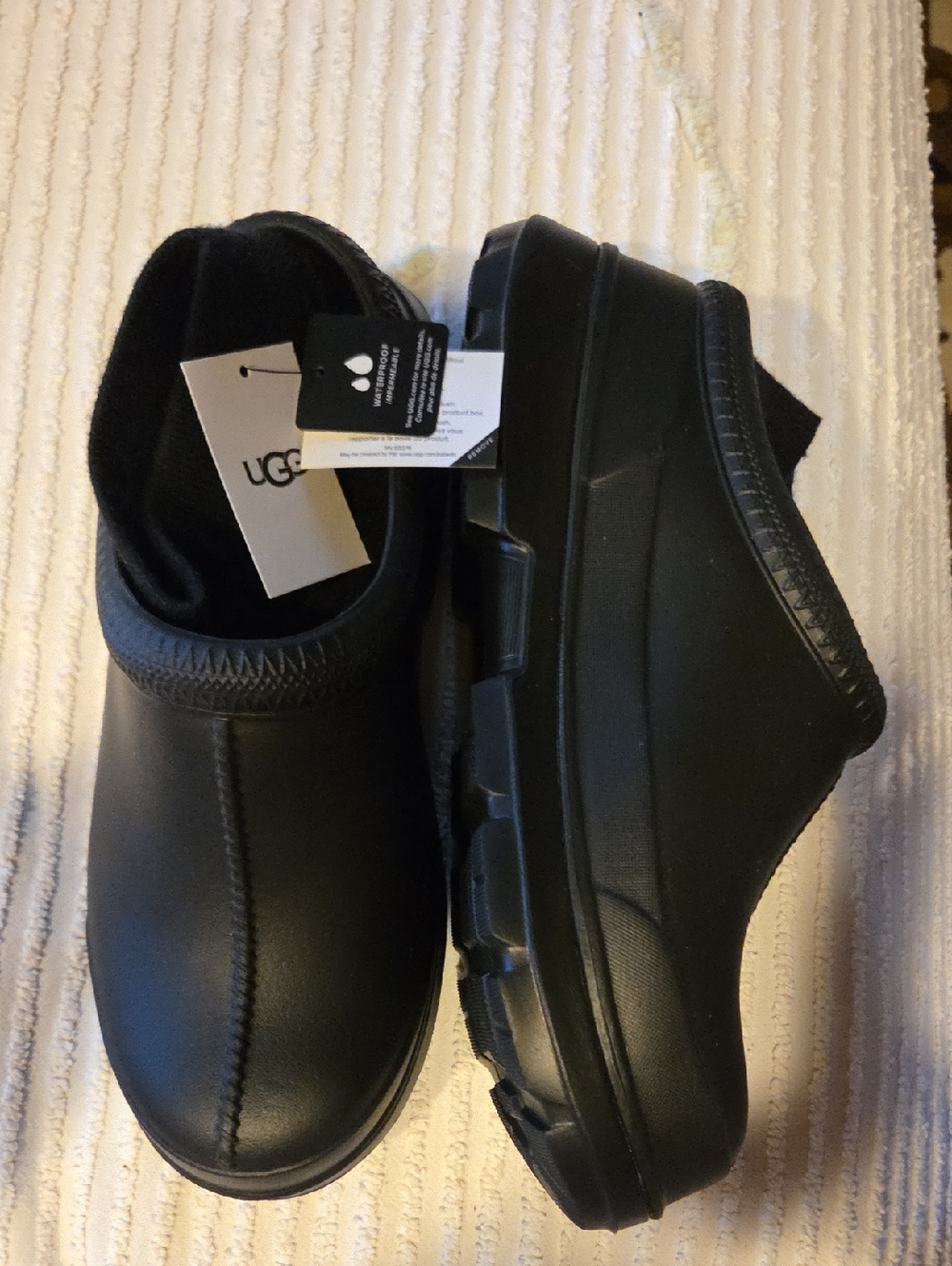 UGG Black Rubber Slide Clogs Size 10 - Picture 2 of 8